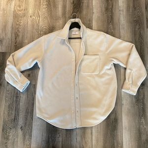 TNA oversized fleece button up shacket